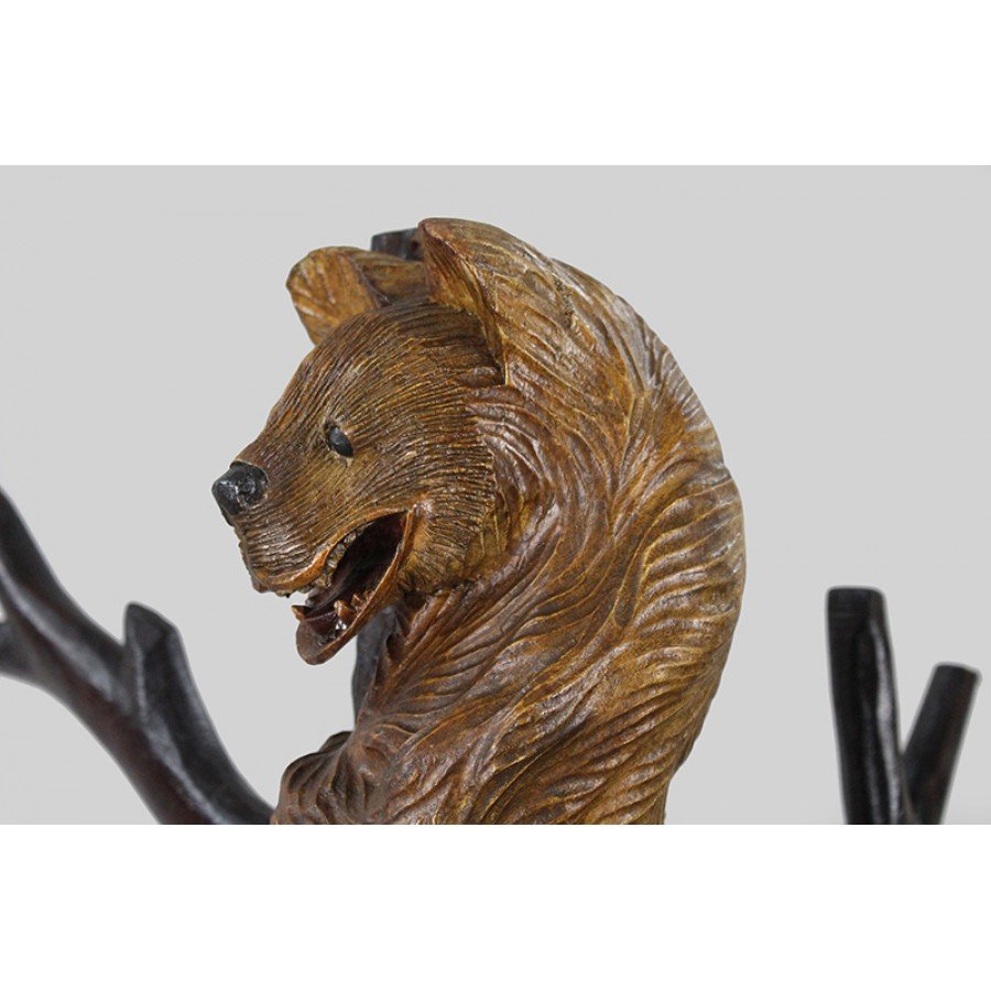 19th Century Black Forest Carved Bear Coat Stand